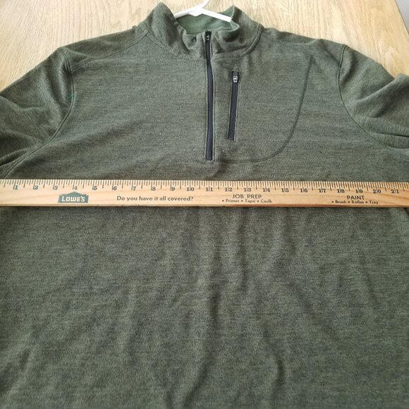 Swiss Tech Mens XL 1/4 Zip Pullover Long Sleeve Outdoor Technical Olive Green - Picture 5 of 9